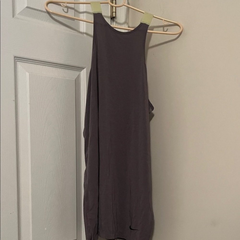 Purple Sleeveless Top with Neon Green Straps